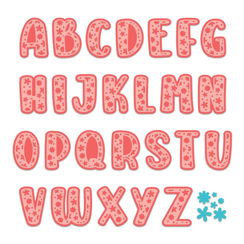 Floral Alphabet Dies