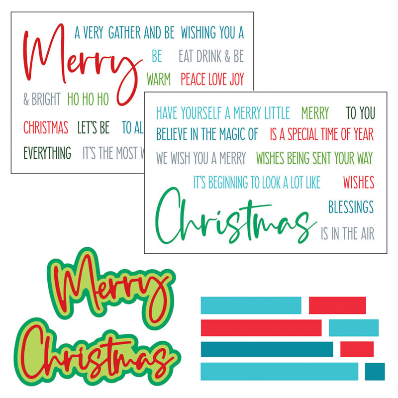 Large Christmas Stamp Phrases