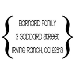 Brackets Custom Stamp