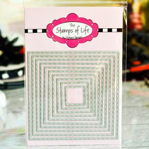 Stitched Squares Die Set of 10