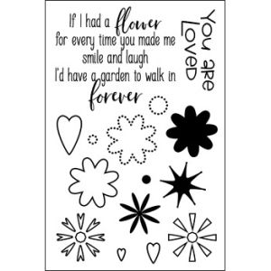 flower2buildTWO Clear Stamp Set of 10