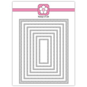 Stitch Dot A2 Rectangles Nested Dies Set of 8