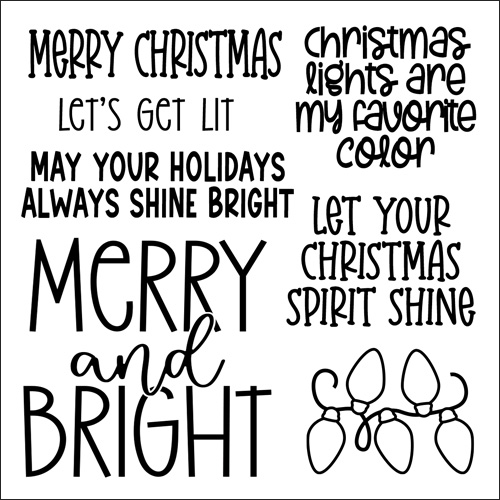 Christmas Lights Fold-it Club Add-On Stamps September 2025
