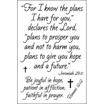 Jeremiah 29:11 Stamps

