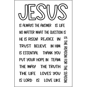 Jesus Phrase Strips Stamp Set
