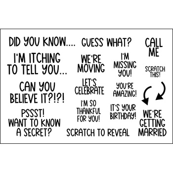 Scratch Reveal 1 Stamp Set
