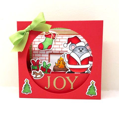 Santa Mouse Shadow Box Card
Keywords: Shadowbox