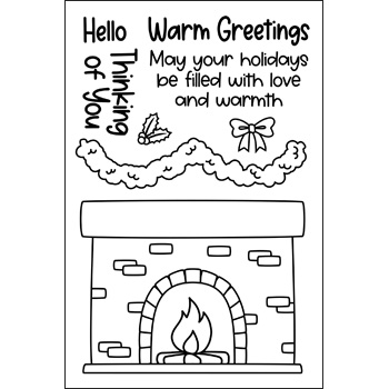 Cozy Fireplace Stamps
