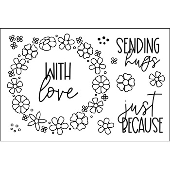 Floral Wreath Stamp Set
