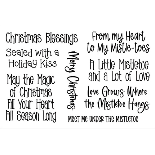 Mistletoe Phrases Stamps
