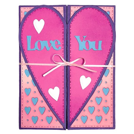 Heart Gate Fold Card Die Set
