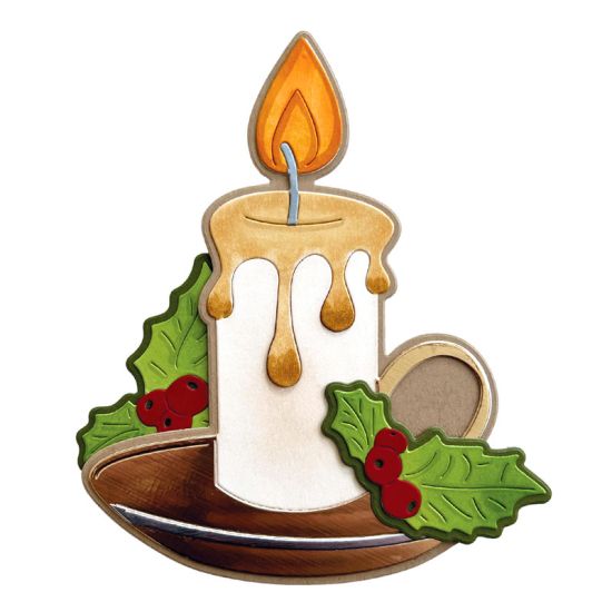 Christmas Candle Fold-it Card Die Set
