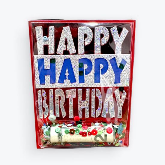 Happy Happy Birthday Shaker Money Card
