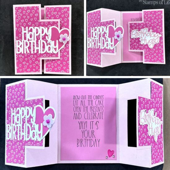 Happy Birthday Gatefold with Square Stand-up Card Base
Stephanie created this card on Stephanie' Crafting Corner episode #164
