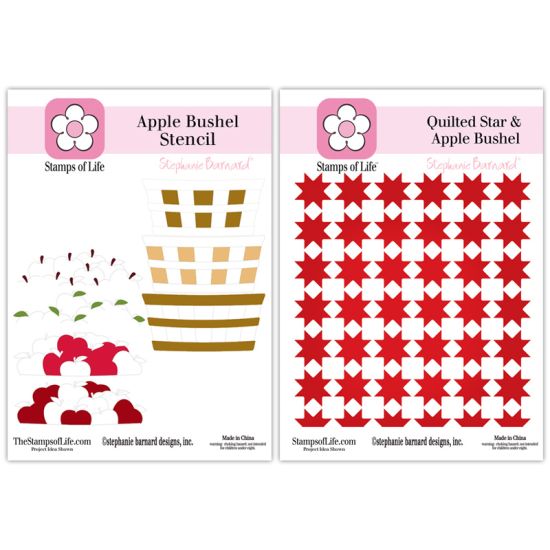 Apple Bushel and Quilted Star Stencils
These stencils are included in the August 2025 Fold-it Club
