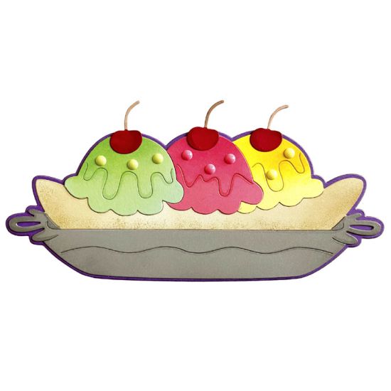 Banana Split Fold-it Shaped Card Die Set
