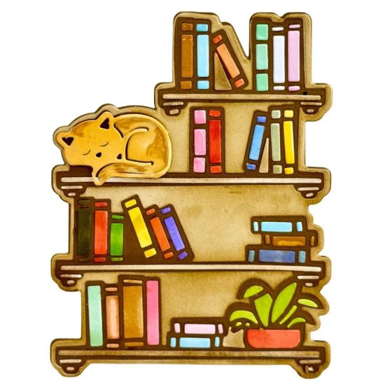 Bookshelf Background Dies
