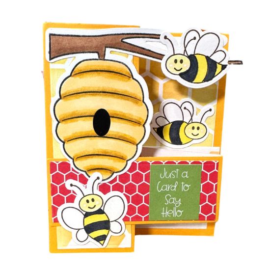 Hello Card with More Bumble Bees
Keywords: Bee Hive, bumblbees