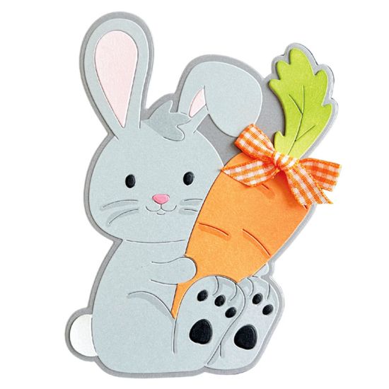 Bunny with Carrot Fold-it Card Die Set
