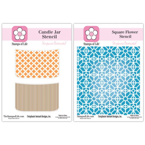 Candle Jar Fold-it Club Stencils
