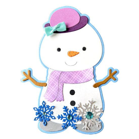 Chubby Snowman Fold-it Shaped Card Dies
