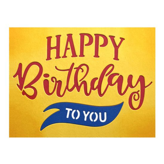 Happy Birthday Card Front Die Set
