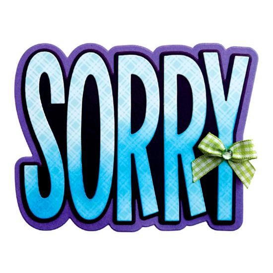 Sorry Word Fold-it Card Die Set
