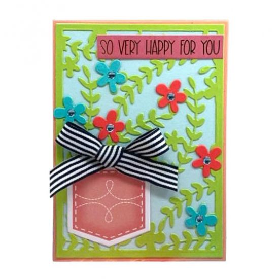 Mini A1 Flower & Vine Card Base Die Set
