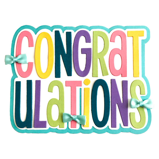 Congratulations Fold-it Card Die Set
