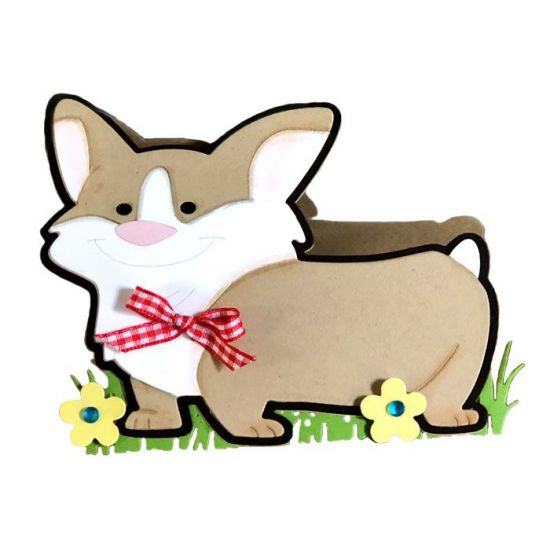Standing Corgi Fold-it Card Dies
