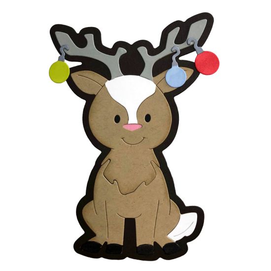 Sitting Reindeer Fold-it Card Die Set
