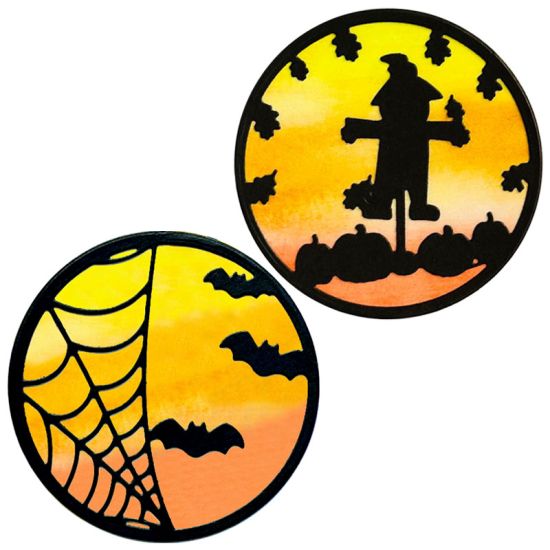 Fall Circles Scarecrow & Spiderweb Die Set
