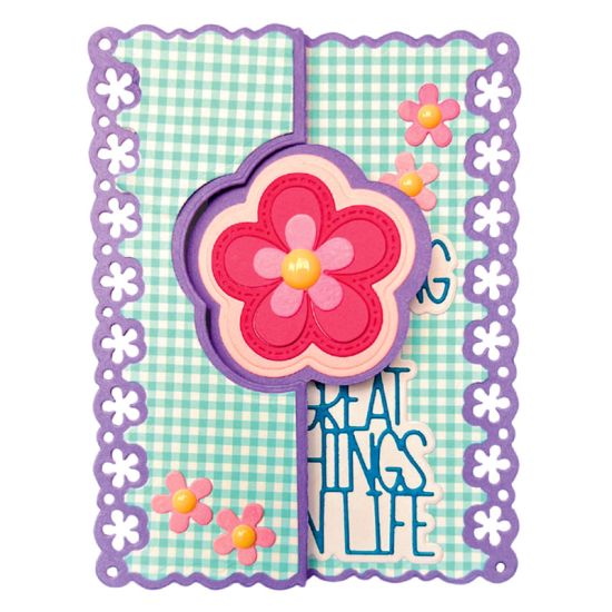 A2 Flower Edge Interactive Flip-it Card Die Set
