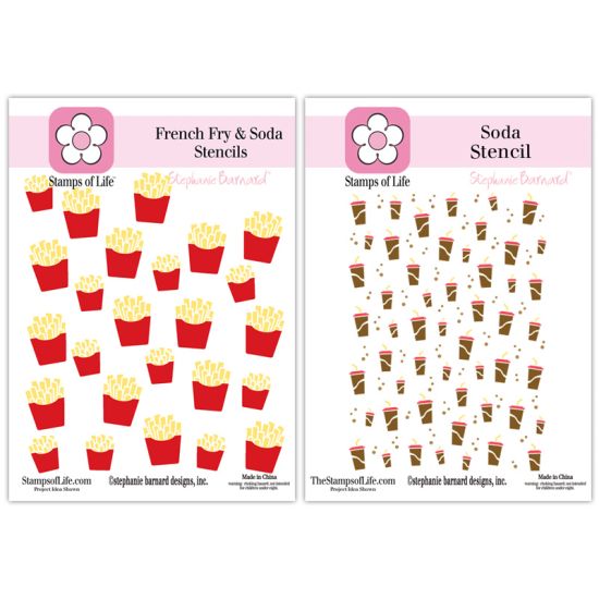 French Fry & Soda Stencils
June 2026 Fold-it Club Stencils to coordinate with the Hamburger Fold-it Card Dies
