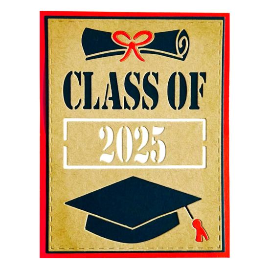 Graduation Card Front Die
