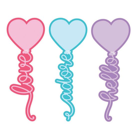 Heart Balloon String Words Die Set
