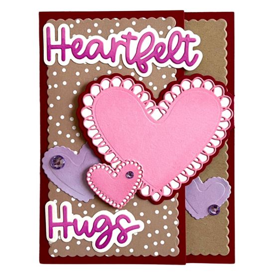 Hearts Fold-Over Card Die Set

