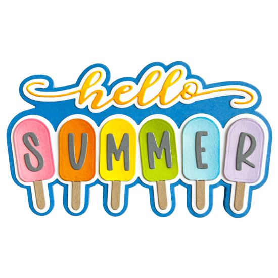 Hello Summer Pops Mini Slimline Card Die Set
