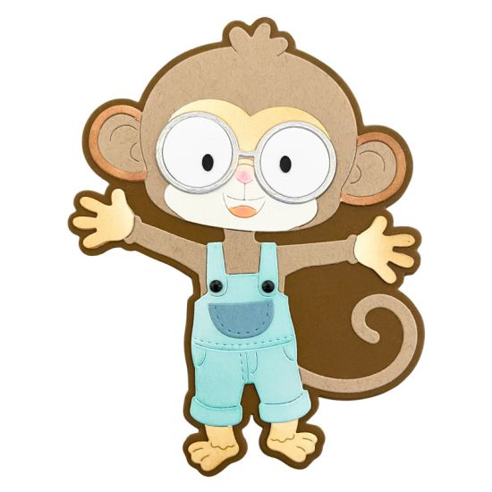 Monkey Fold-it Card Dies
