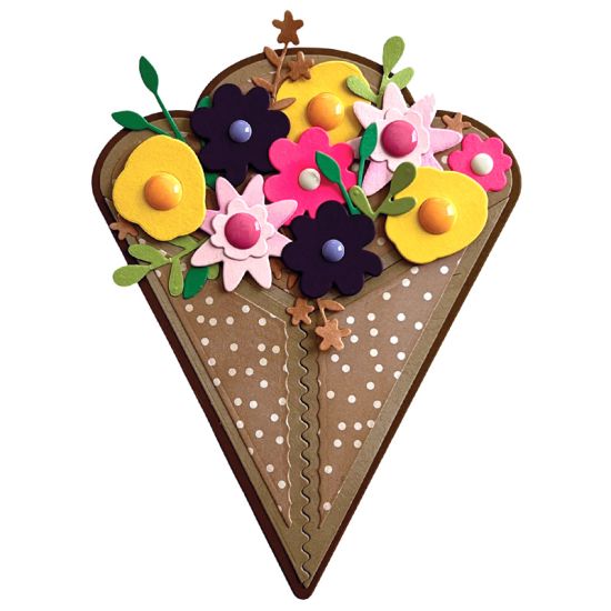 Paper Wrapped Flowers Fold-it Card Die Set
