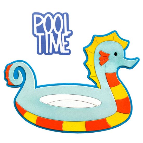 Pool Floatie Fold-it Shaped Card Die Set
