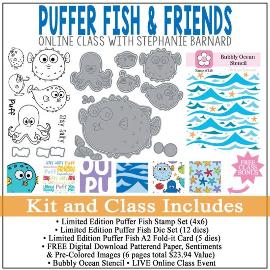Puffer Fish & Friends Online Class
Puffer Fish & Friends Online Card Making Class

