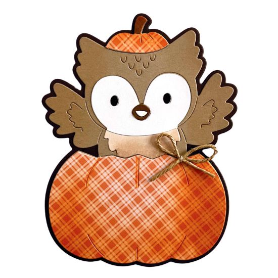 Pumpkin Owl Fold-it Shaped Card Die Set
