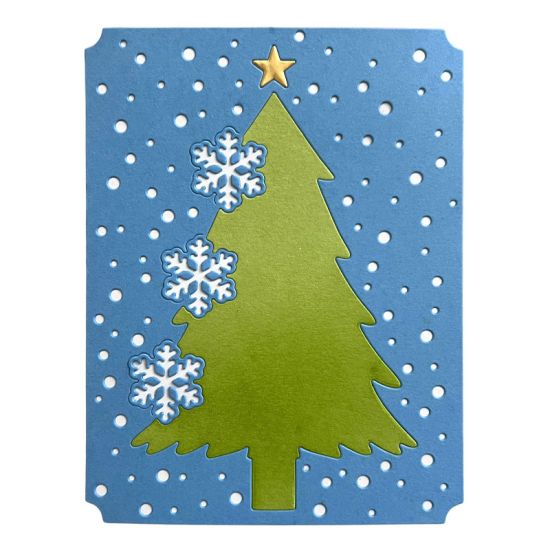 Snowflake Tree Background Die
