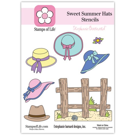 Sweet Summer Hats Stencils
