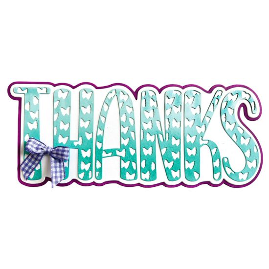 Thanks Slimline Fold-it Card Die Set
