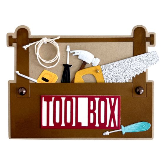 Tool Box Fold-it Shaped Card Die Set
