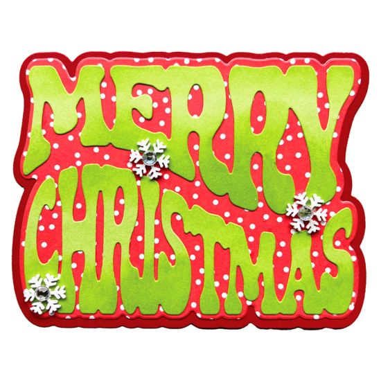 Wavy Merry Christmas Fold-it Card Die Set
