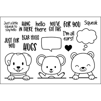 Peeking Critters Clear Stamps
