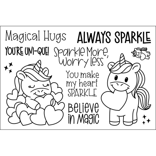 Unicorn Sparkles Clear Stamp Set
